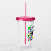 美しい体操バタフライデザイン アクリルタンブラー (右)