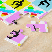 美しい体操バタフライデザイン ジグソーパズル (側面)