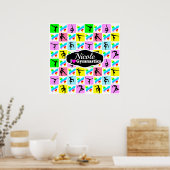 美しい体操バタフライデザイン ポスター (キッチン)