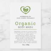 美しい体洗いラベルの離れ緑のロゴまたはカスタム ワインラベル (シングルラベル)