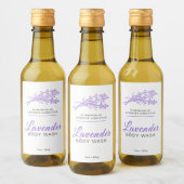 美しい体洗浄ラベルラベンダーロゴ又はカスタム ワインラベル (ボトル)