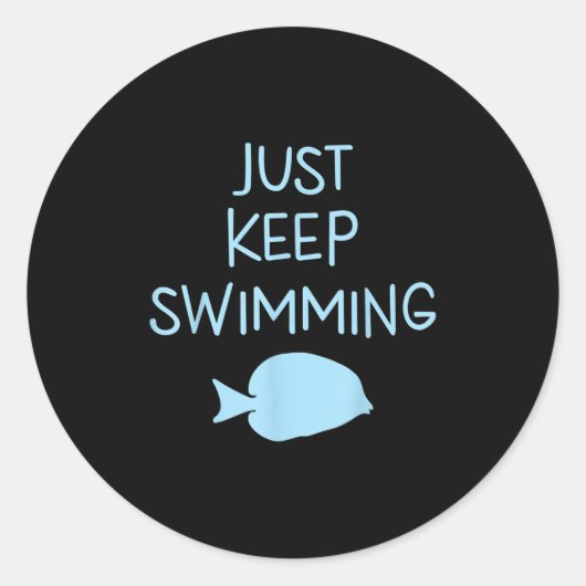 美しい保Just Swimming Men Graphic Ide ラウンドシール (正面)