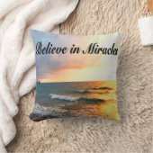美しい信じインミラクルズサンライズデザイン クッション (ブランケット)