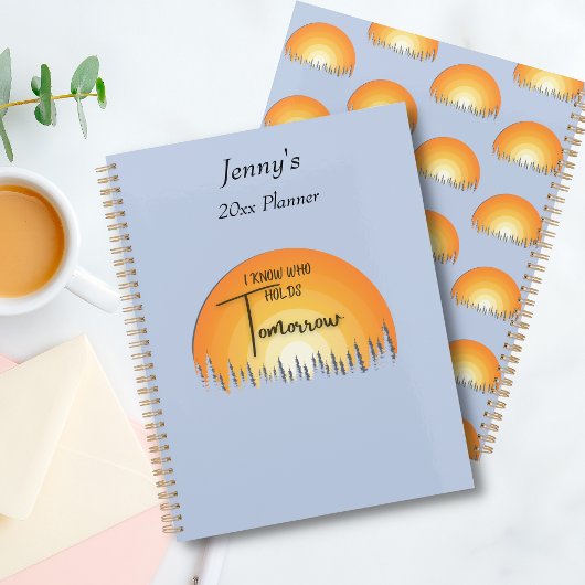 美しい信仰の日の出は私は誰が明日を保持するか知っている プランナー手帳