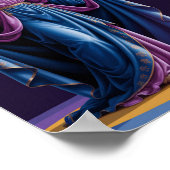 美しい信仰引用文とメリーパープル背景 ポスター (角)