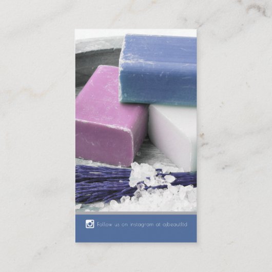 美しい健康会社の写真プロモーションリピーター 名刺 (裏面)