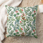 美しい優美な緑色の違う小枝 クッション (ブランケット)