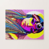 美しい先住民のアメリカ人女性。 ジグソーパズル (横)