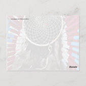 美しい先住民アメリカンドリームキャッチャー赤青 ポストカード (裏面)