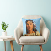 美しい先住民アメリカ人女性の先住民の衣装 クッション (椅子)