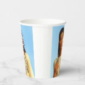 美しい先住民アメリカ人女性の先住民の衣装 紙コップ (右)