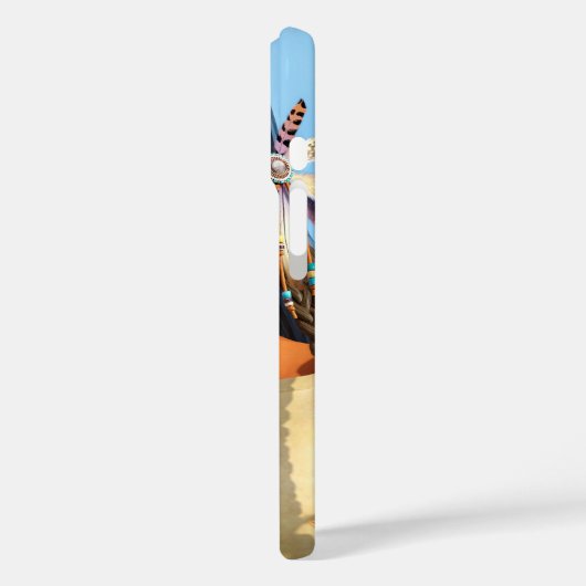 美しい先住民アメリカ人女性の先住民の衣装 Case-Mate iPhoneケース (裏面 / 左)