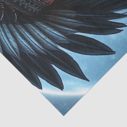 美しい先住民アメリカ人女性の天の星 薄葉紙 (詳細)