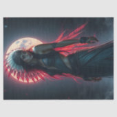 美しい先住民アメリカ人女性デコパージュ 薄葉紙 (正面)