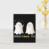 美しい先生かわいい幽霊ハロウィーン カード (黄色い花)