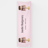 美しい光沢のあるグラムパーティーケーキビジネス 横断幕 (縦)