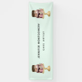 美しい光沢のあるグラムパーティーケーキビジネス 横断幕 (縦)