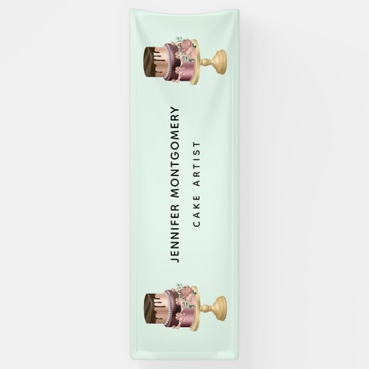 美しい光沢のあるグラムパーティーケーキビジネス 横断幕 (縦)