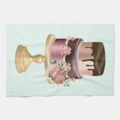 美しい光沢のあるグラームパーティーケーキ キッチンタオル (横)