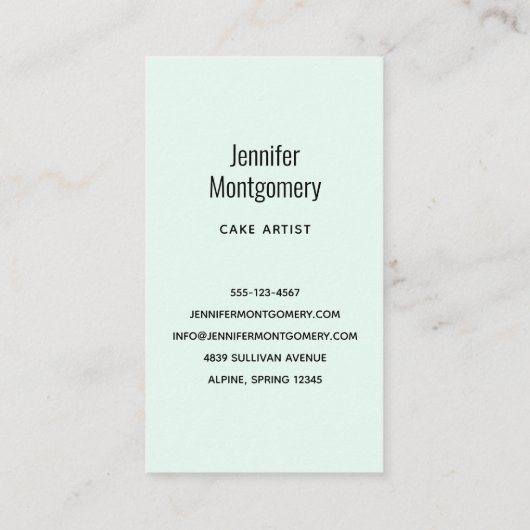 美しい光沢のあるグラームパーティーケーキ 名刺 (裏面)