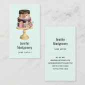 美しい光沢のあるグラームパーティーケーキ 名刺 (正面/裏面)