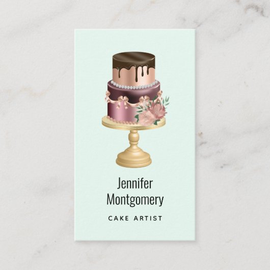 美しい光沢のあるグラームパーティーケーキ 名刺 (正面)