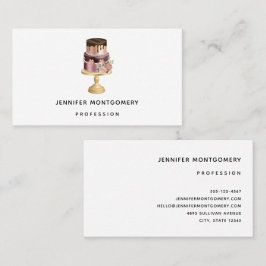 美しい光沢のあるグラームパーティーケーキ 名刺