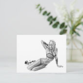 美しい入れ墨Suicidegirl ポストカード (スタンド正面)