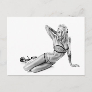 美しい入れ墨Suicidegirl ポストカード