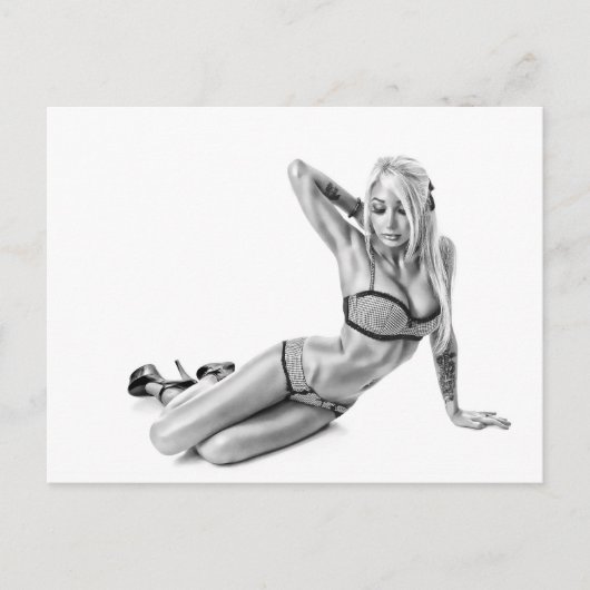 美しい入れ墨Suicidegirl ポストカード (正面)