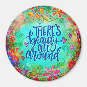 美しい全のまわりにフローラ吸光磁石 マグネット (正面)