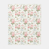 美しい全体のピンクのバラの名前の毛布 フリースブランケット (正面)