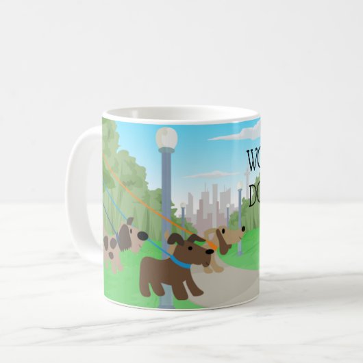 美しい公園の世界で最も最高のなドッグウォーカー コーヒーマグカップ (正面左)