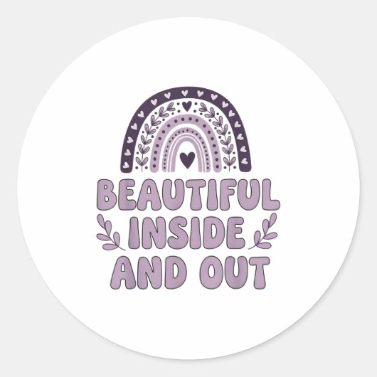 美しい内外可愛いレインボーラベンダーセル ラウンドシール (正面)