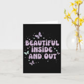 美しい内外可愛い蝶ラベンダーS カード (黄色い花)