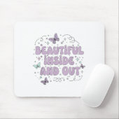 美しい内外可愛い蝶ラベンダーS マウスパッド (マウス)