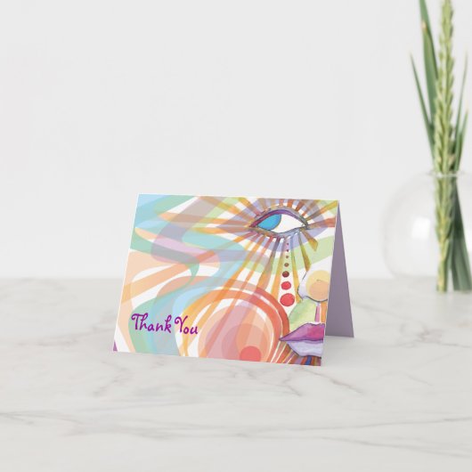 美しい内面のバット・ミッツヴァ・サンキュー・カード サンキューカード (正面)