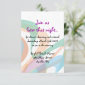 美しい内顔バルミツワー返信カード 招待状 (スタンド正面)