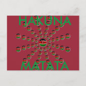 美しい円形のケニア国旗:ラジアルデザイン ポストカード (正面)