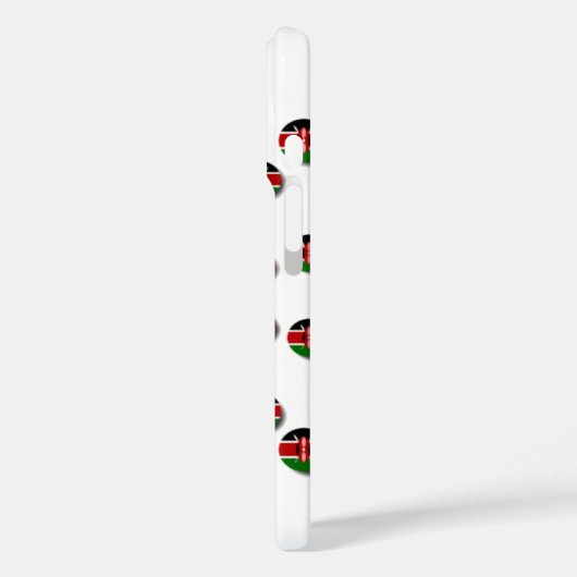 美しい円形ケニア国旗:放射状デザイン Case-Mate iPhoneケース (裏面 / 左)