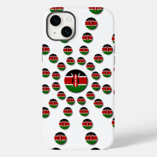 美しい円形ケニア国旗:放射状デザイン Case-Mate iPhone 14 PLUSケース