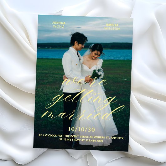 美しい写真の結婚式招待状 招待状