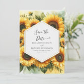 美しい写真ひまわり結婚の セーブザデート (スタンド正面)