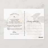 美しい写真付きの結婚式「Save the Date」カード - ヴィンテージ ローズ ポストカード (裏面)