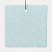 美しい写真結婚のテーマ雪 セラミックオーナメント (裏面)