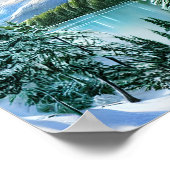 美しい冬のスカイマウンテンレイク ポスター (角)