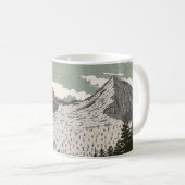 美しい冬のスキー風景 コーヒーマグカップ (正面右)