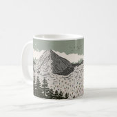 美しい冬のスキー風景 コーヒーマグカップ (正面左)