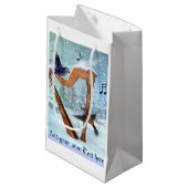 美しい冬のハープのギフトバッグ スモールペーパーバッグ (正面アングル)