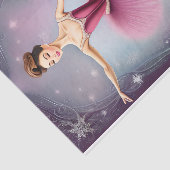 美しい冬のブルネットバレリナピンクパープル 薄葉紙 (詳細)